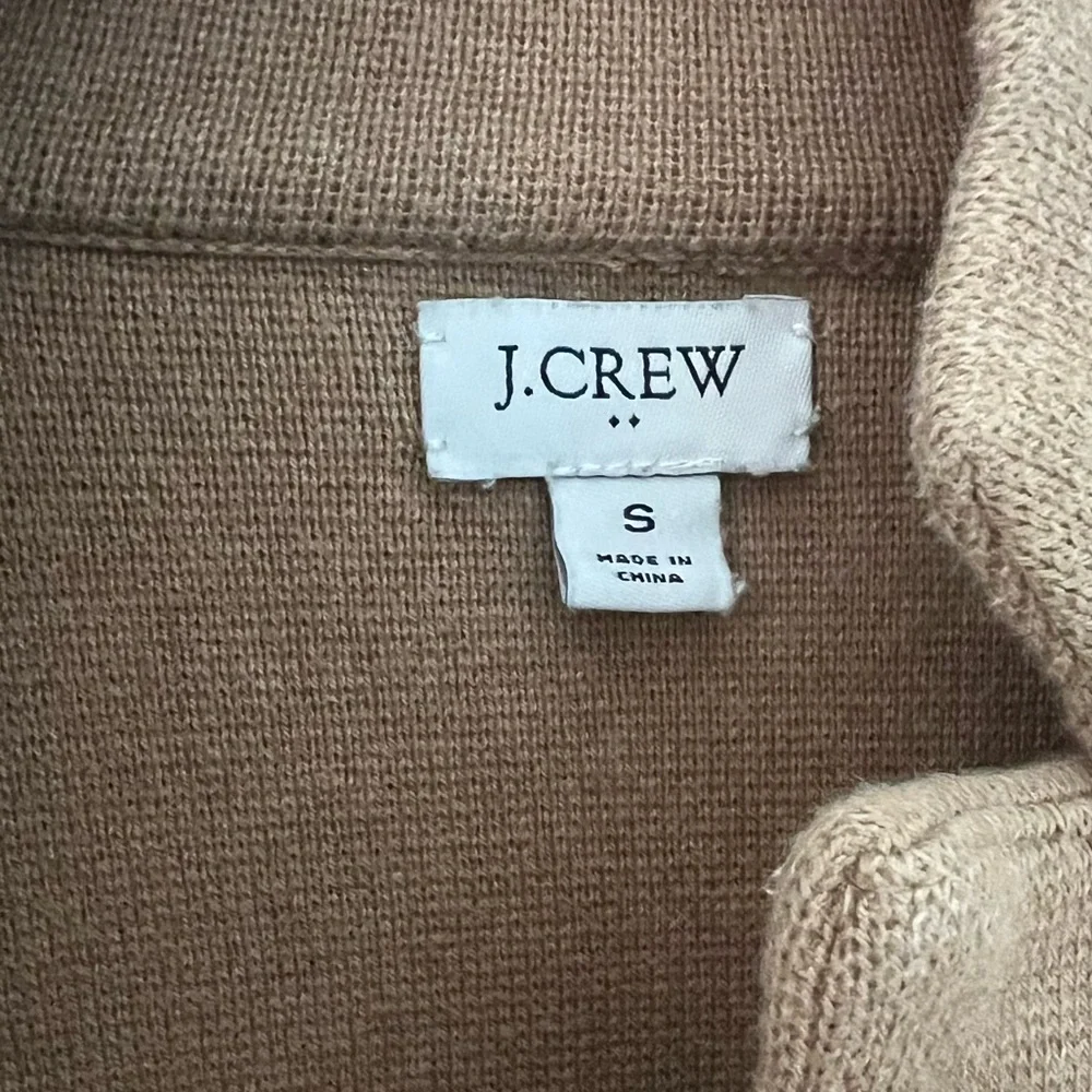 J. Crew Schoolboy sweater blazer Tailored Camel Knit Jacket